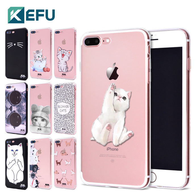iPhone case 5 5S 6 6S 7 8 Plus X thin soft silicone TPU cover