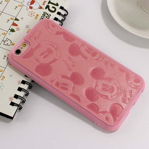 Leather Case For iphone   6 6s 7 Plus X  5s SE 8 Plus  Mickey Mouse