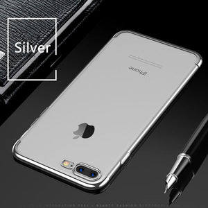 iPhone X 8 7 6 6s Plus Case 3D Plating Transparent Cover For Samsung Galaxy S8 S8 Plus Slim Soft