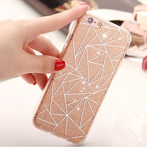 Luxury 3D Soft Plastic Case  Silicon Glitter Flash powder iPhone 7 6 6 S 5 5S SE