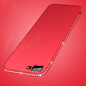 Luxury Rhinestone Silicone Case  iPhone X 6s 7 8 Case
